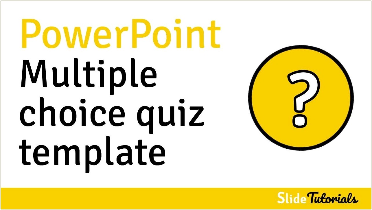 Free Powerpoint Multiple Choice Quiz Template