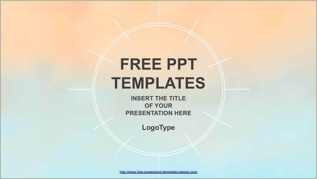 Free Powerpoint Template Blue Watercolor Circle