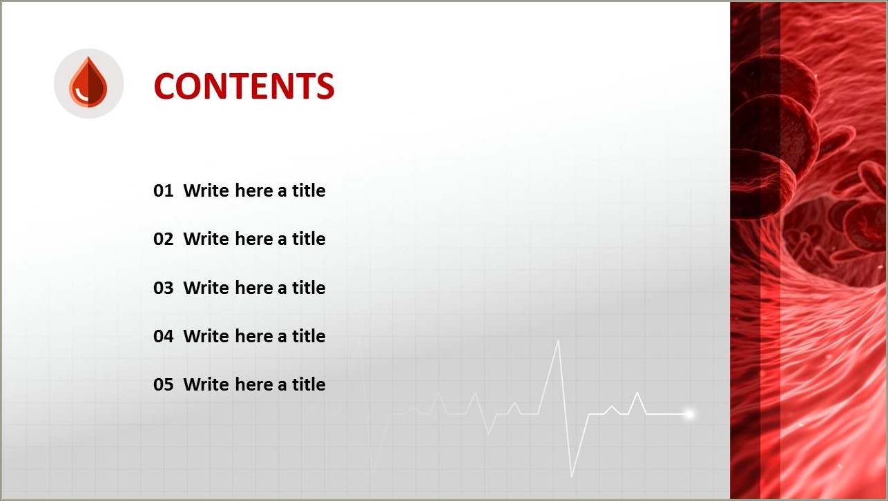 Free Powerpoint Template Red Blood Cells