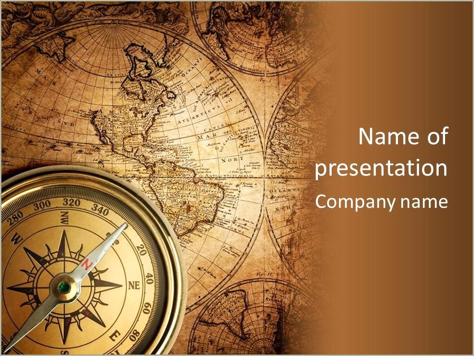 Free Powerpoint Templates For Old Compass