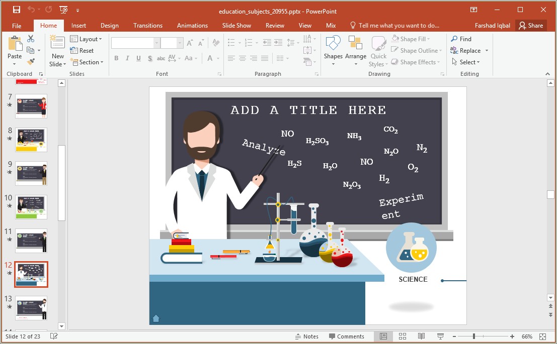 Free Powerpoint Templates For Teachers Science