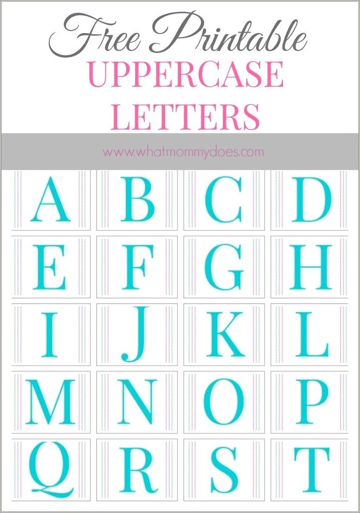 Free Printable Alphabet Templates With Pictures