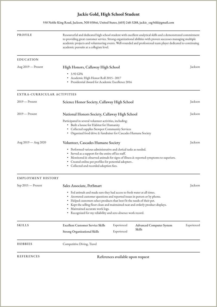 Volunteer Key Points For A Resume Examples