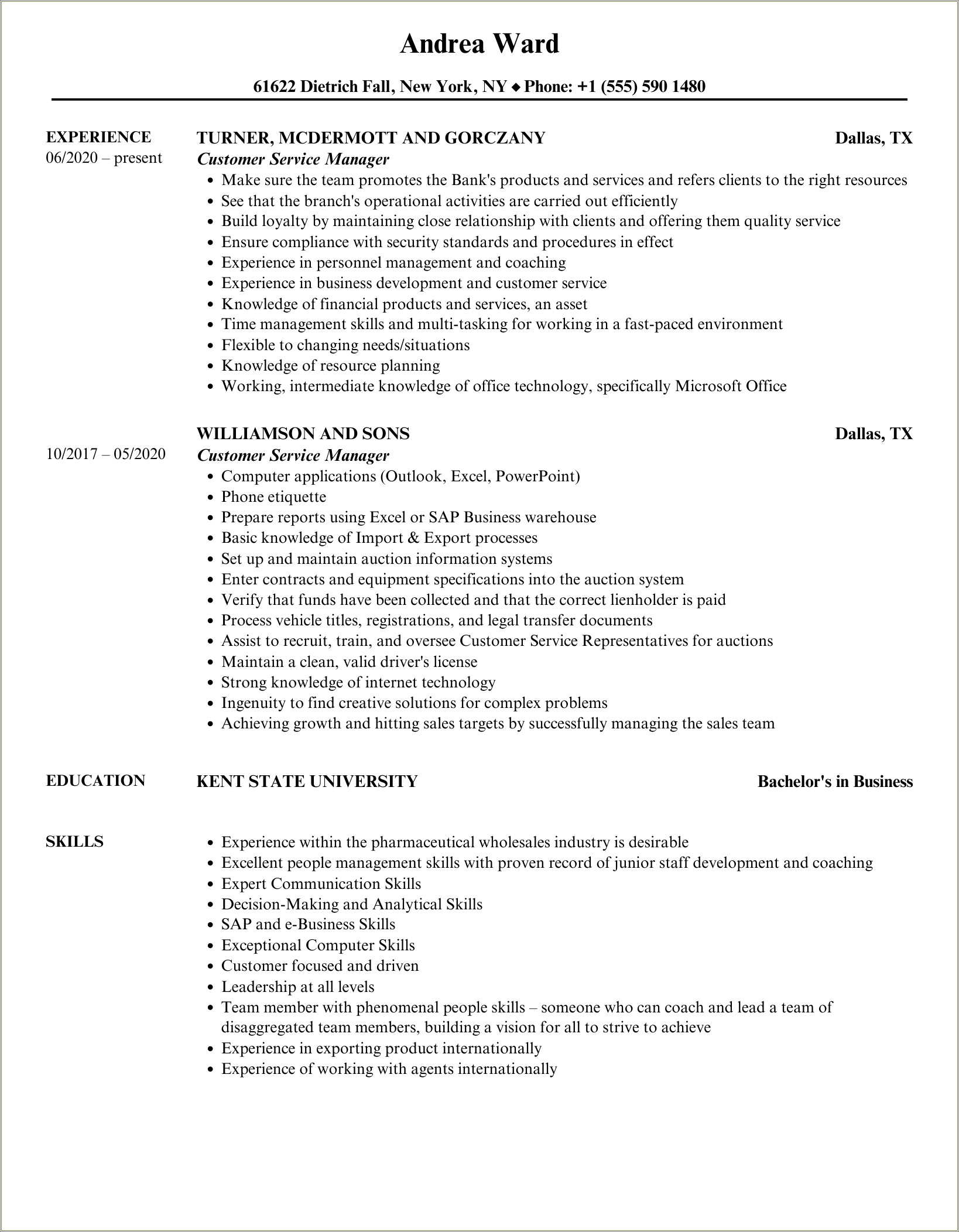 Walmart Customer Service Manager Job Description For Resume