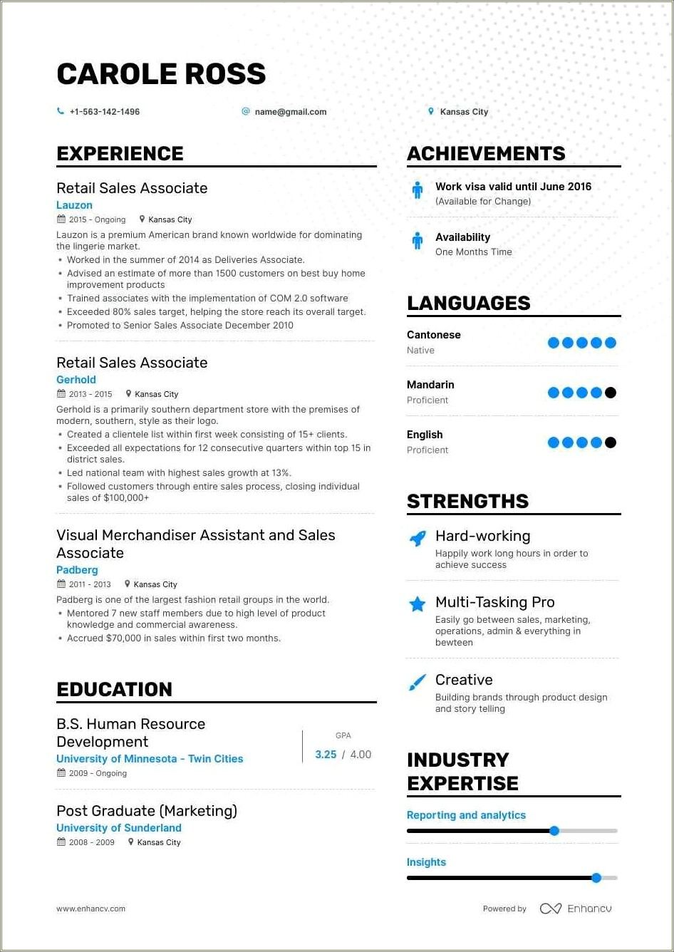 Walmart Electronics Associate Resume Job Description