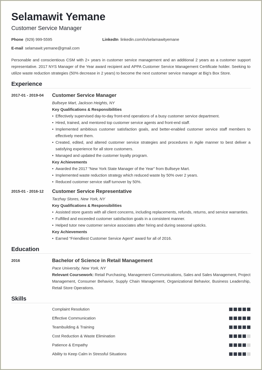 Waste Management Job Description For Resume