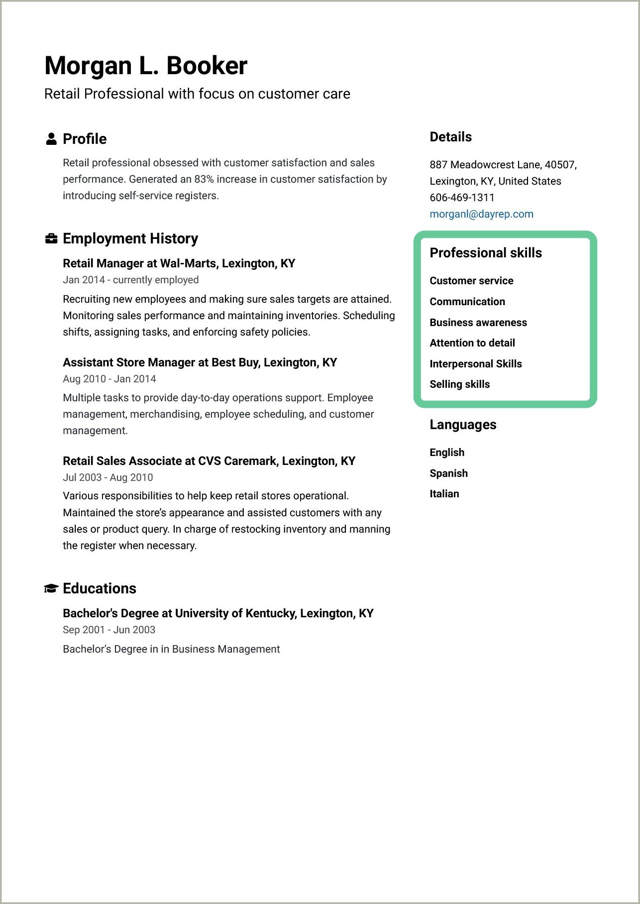 Where Should Skill Be Placed On A Resume