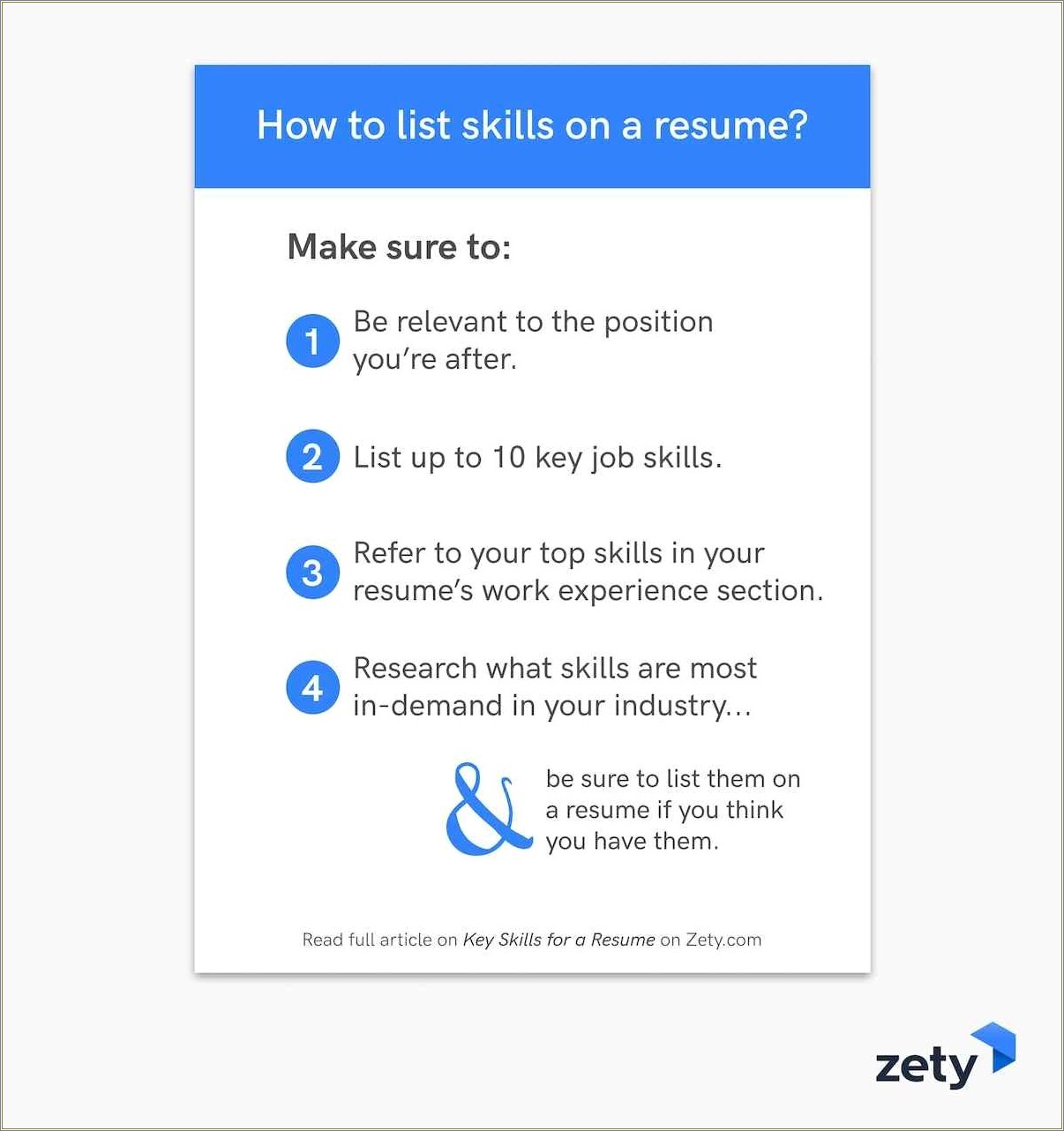 Where Should Skills Be On A Resume
