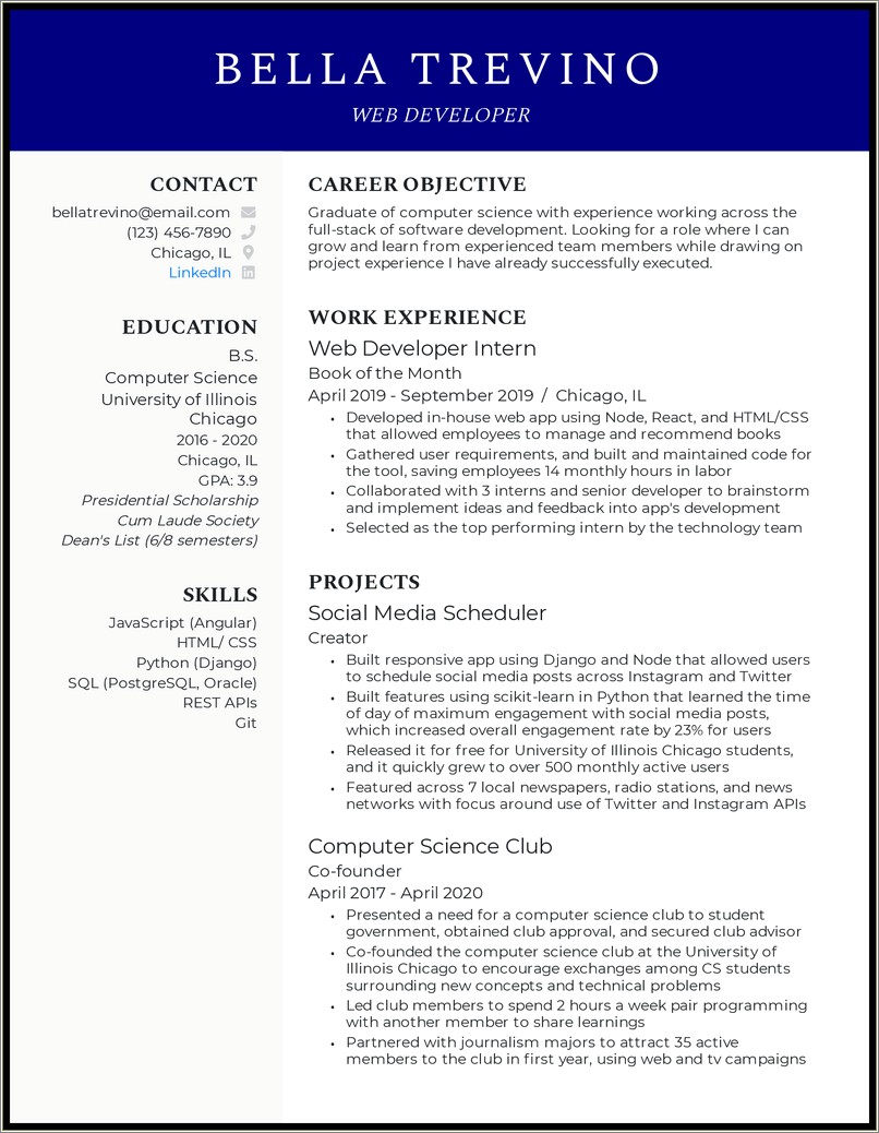 Where To Add Internship Experience In Resume