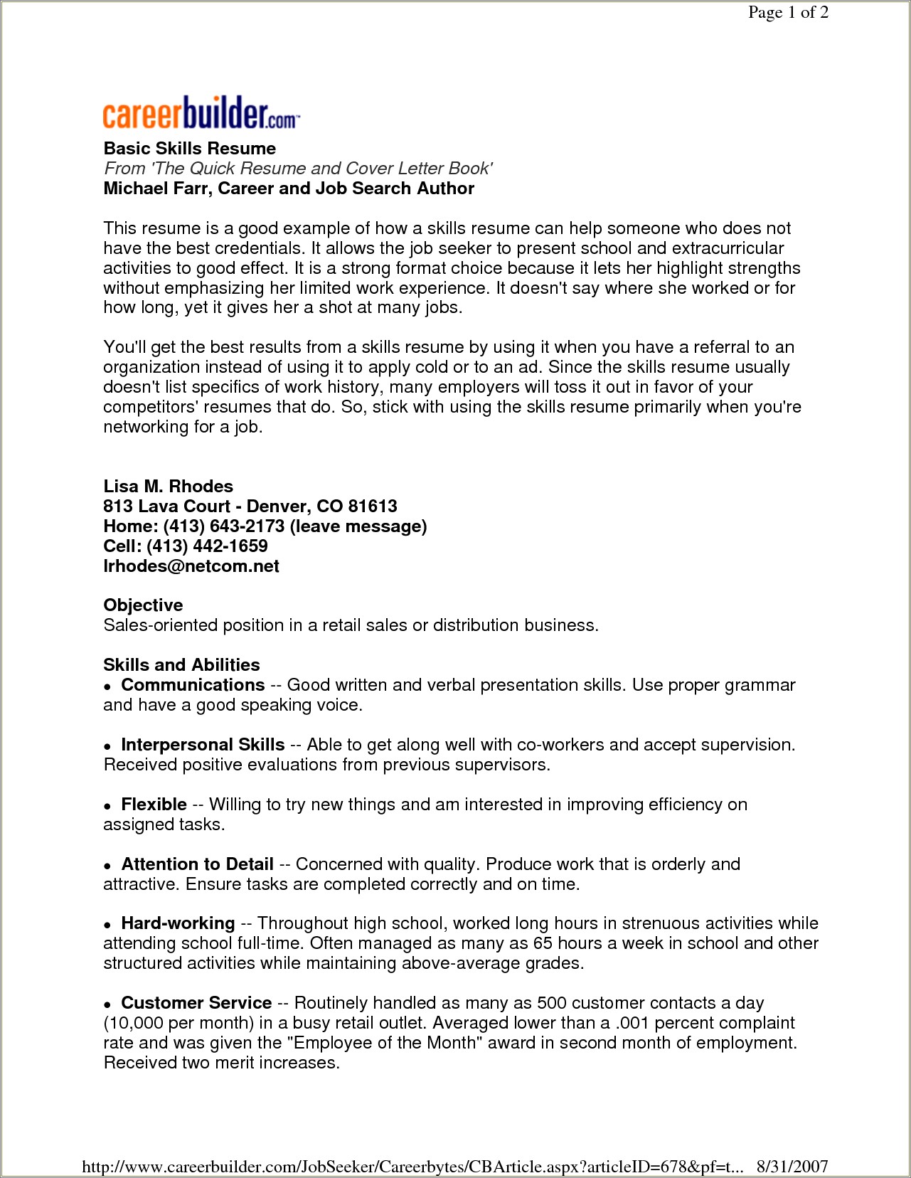 Where To Highlight Skills On A Resume