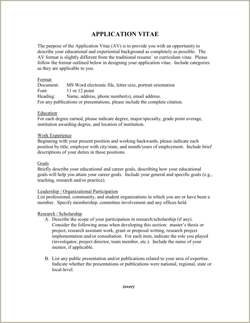 Where To Put A Thesis Project In Resume