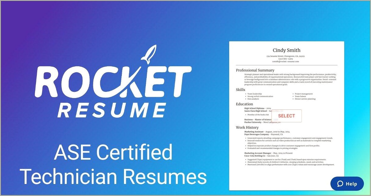 Where To Put Ase Number On Resume