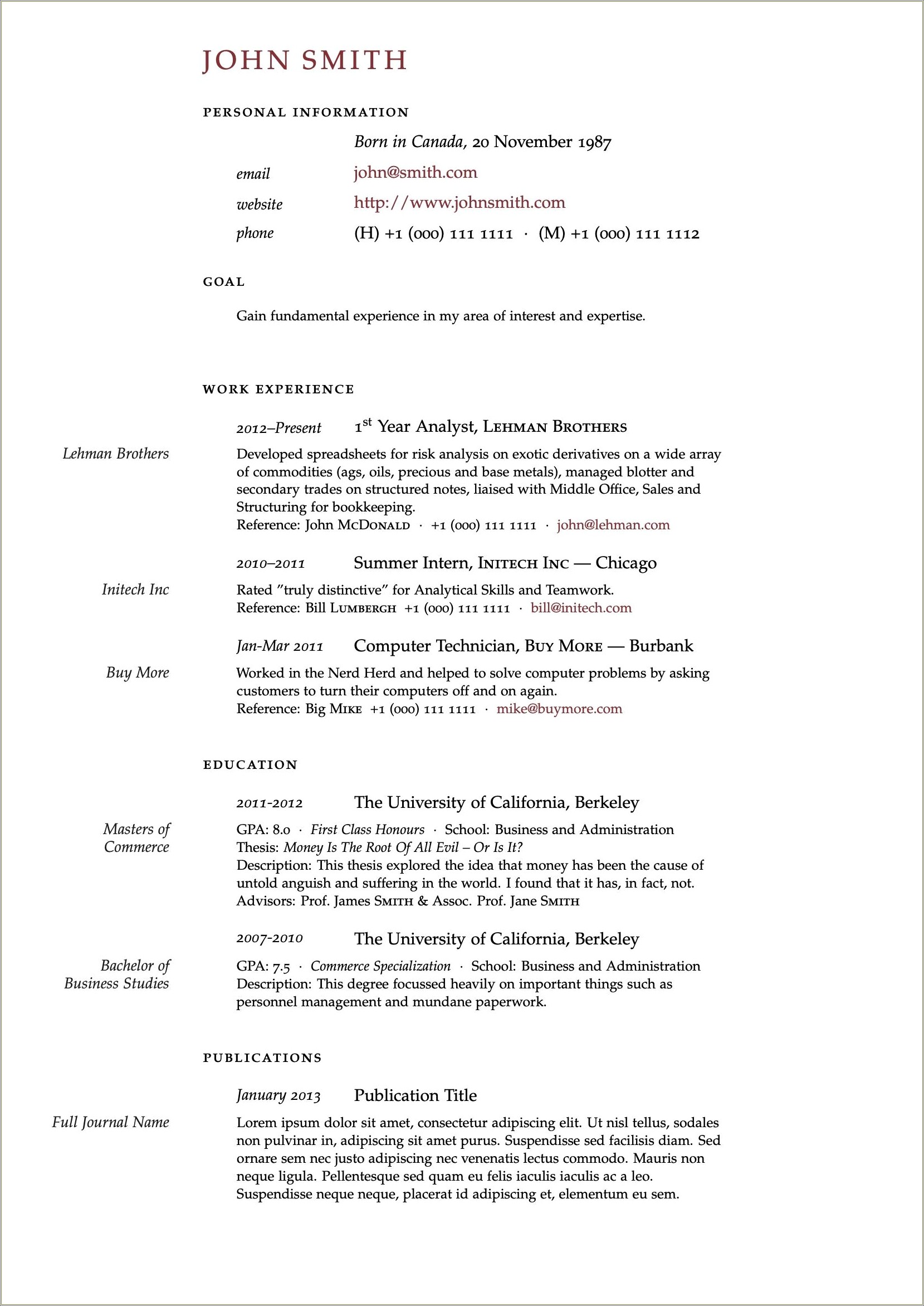 Where To Put Education Section On A Resume