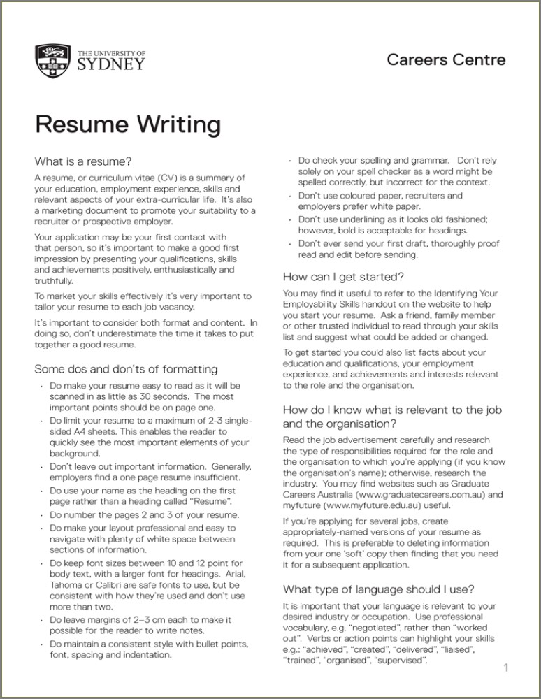 Where To Put Extra Curriculars In Resume