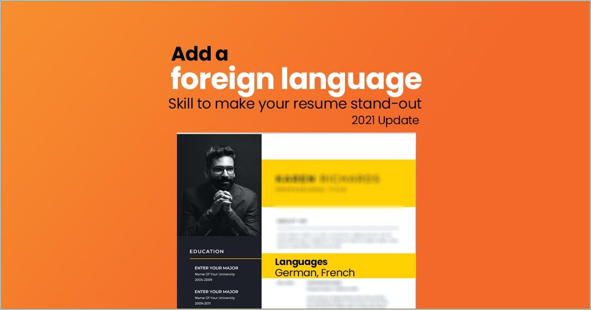 Where To Put Foreign Language On Resume