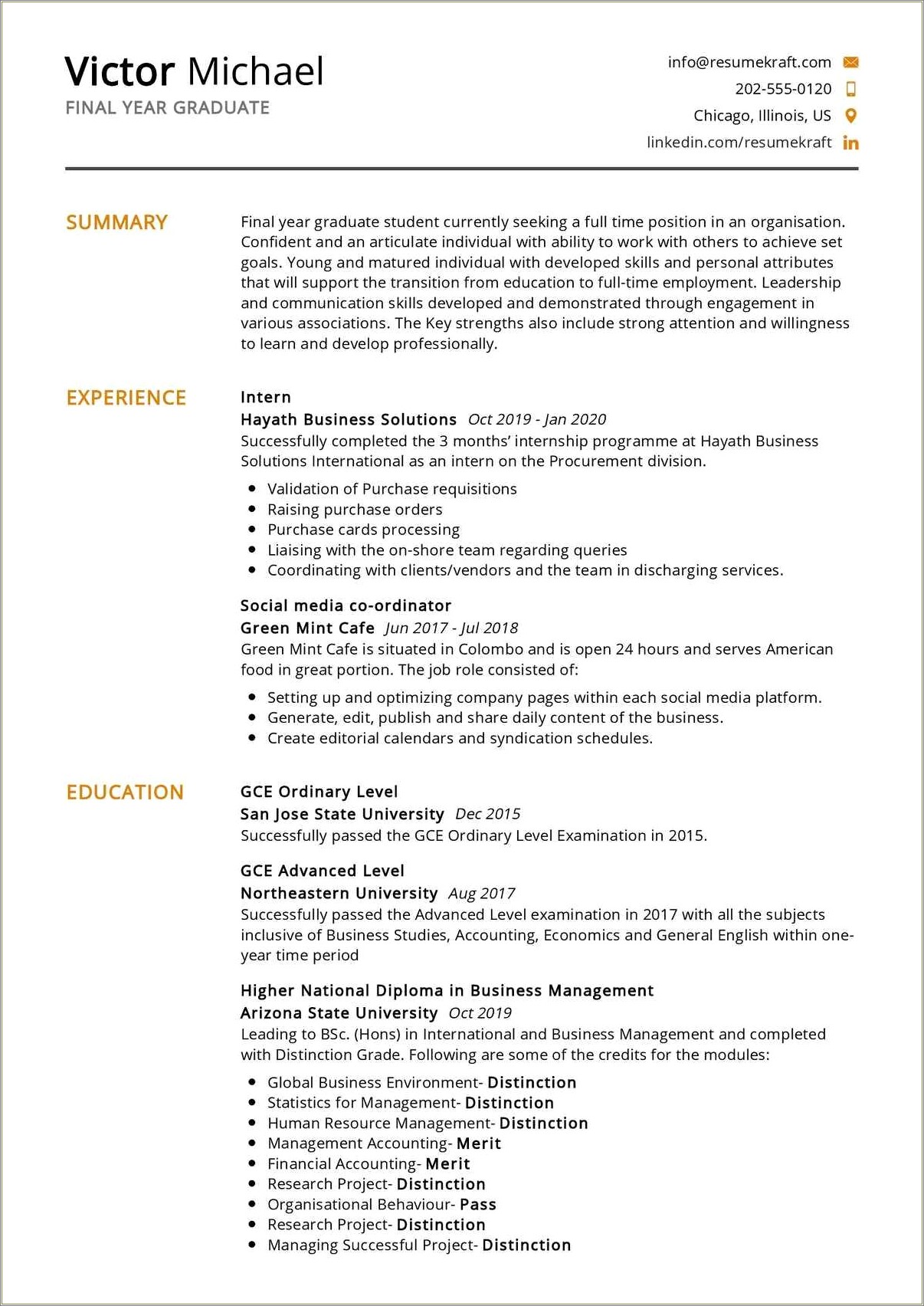 Where To Put Graduating With Hhonors On Resume