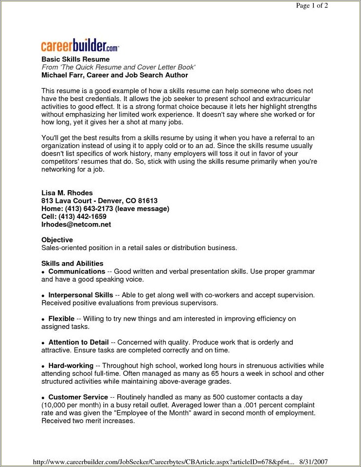 Where To Put Hours In Resume