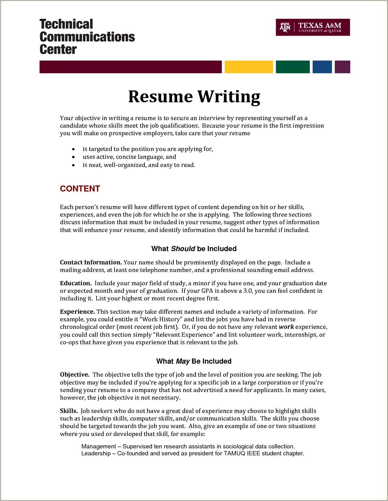 Where To Put Internships In Your Resume