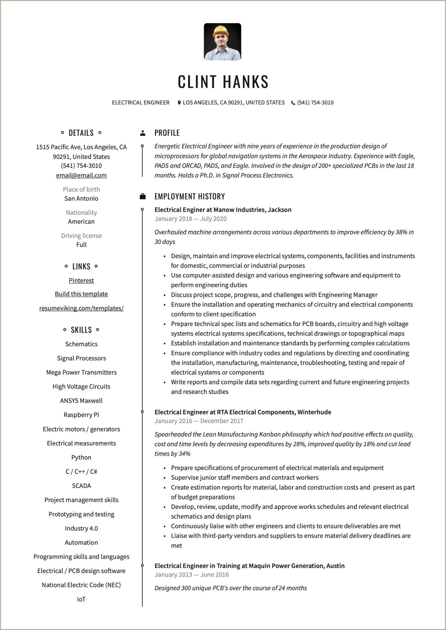 Where To Put Let Passer In Resume