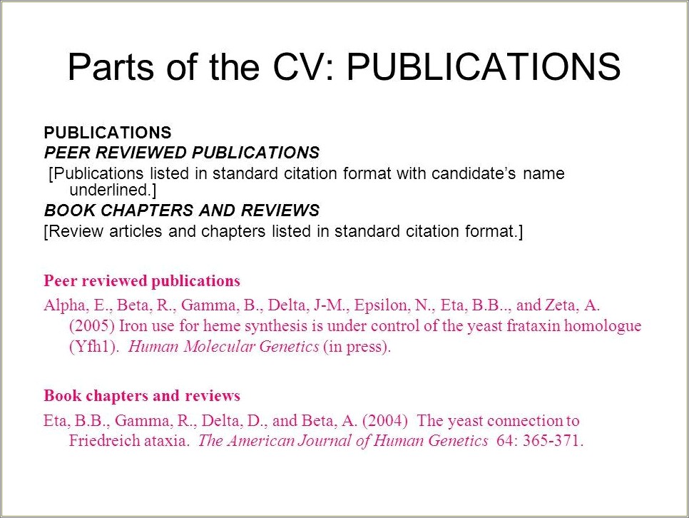 Where To Put Publications On A Resume
