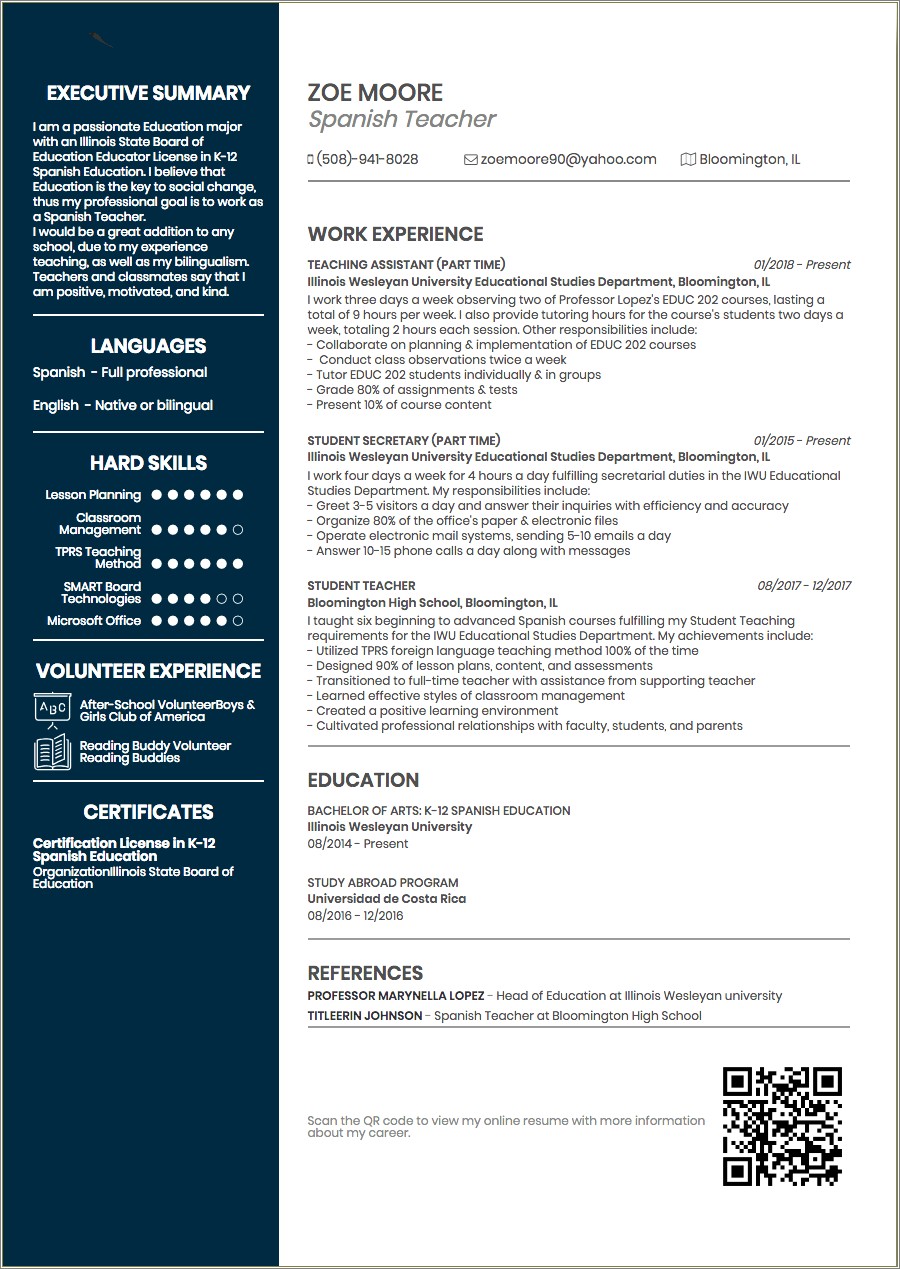 Where To Put Qr Code On Resume