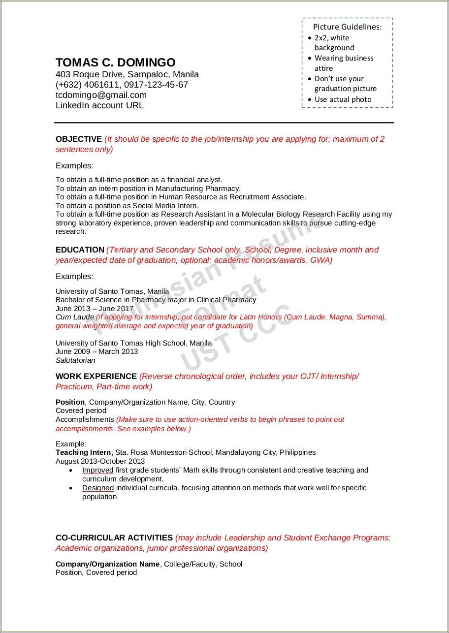 Where To Put Student In Organizatoin On Resume