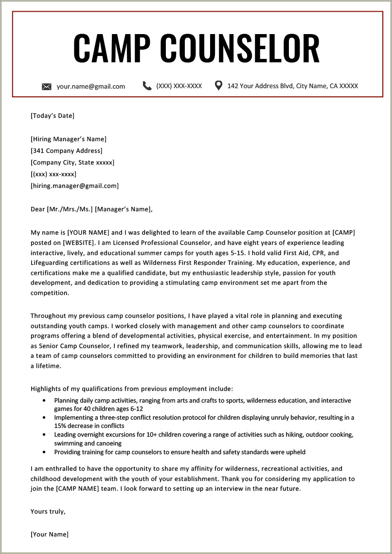 Where To Put Summer Programs In A Resume