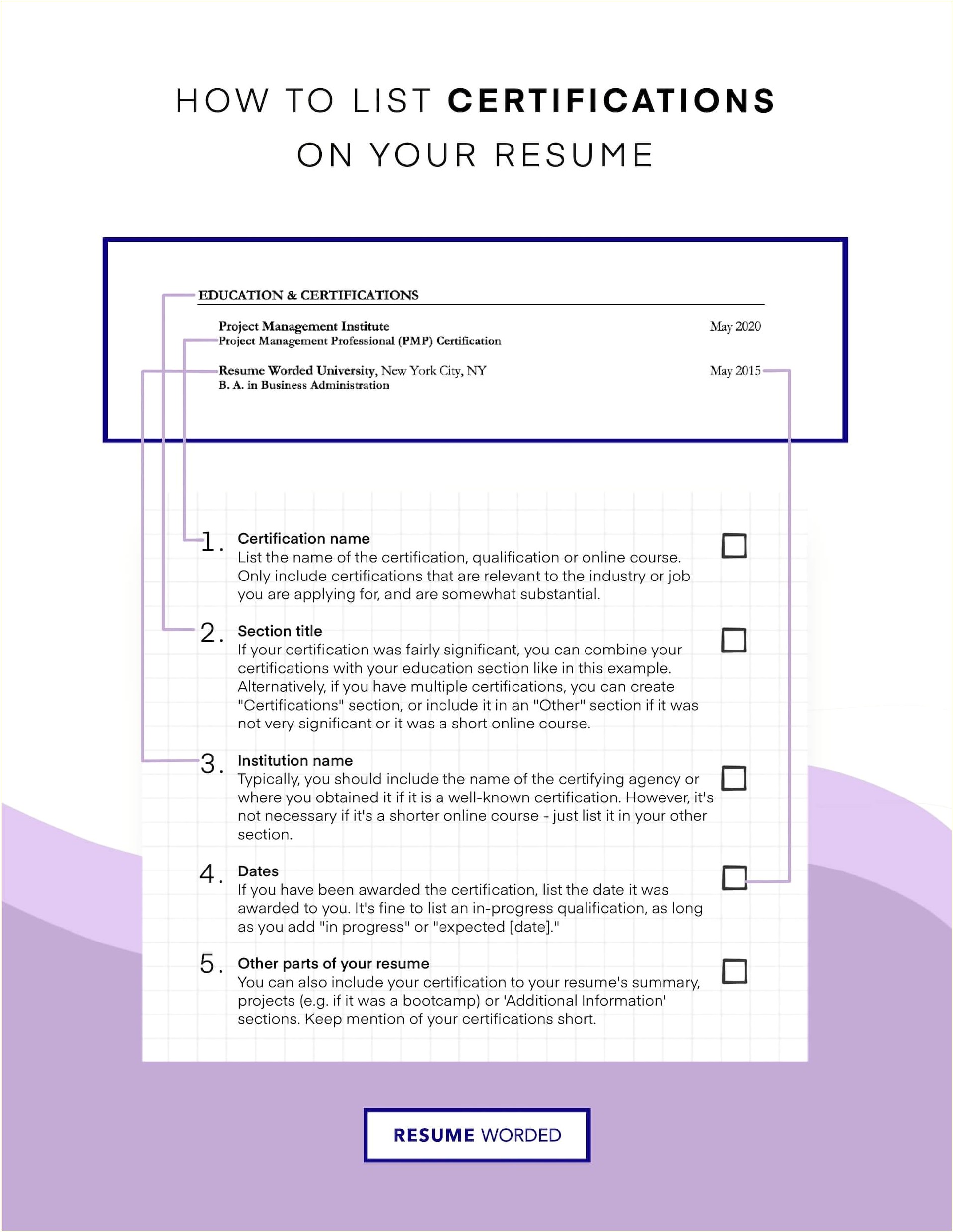 Where To Put Training Certification On Resume