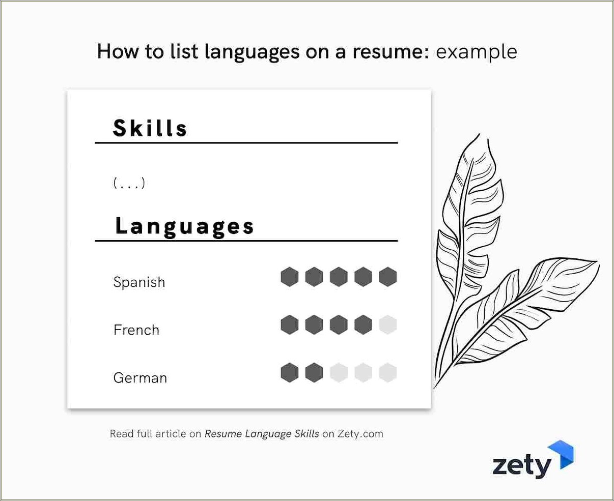 Where Tp Put Language Skill Sin A Resume
