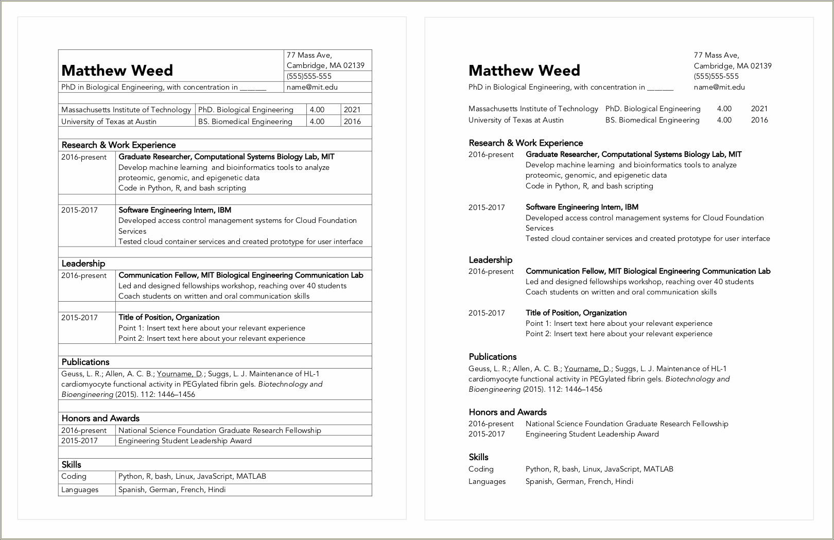 Word And Excel Description For Resume