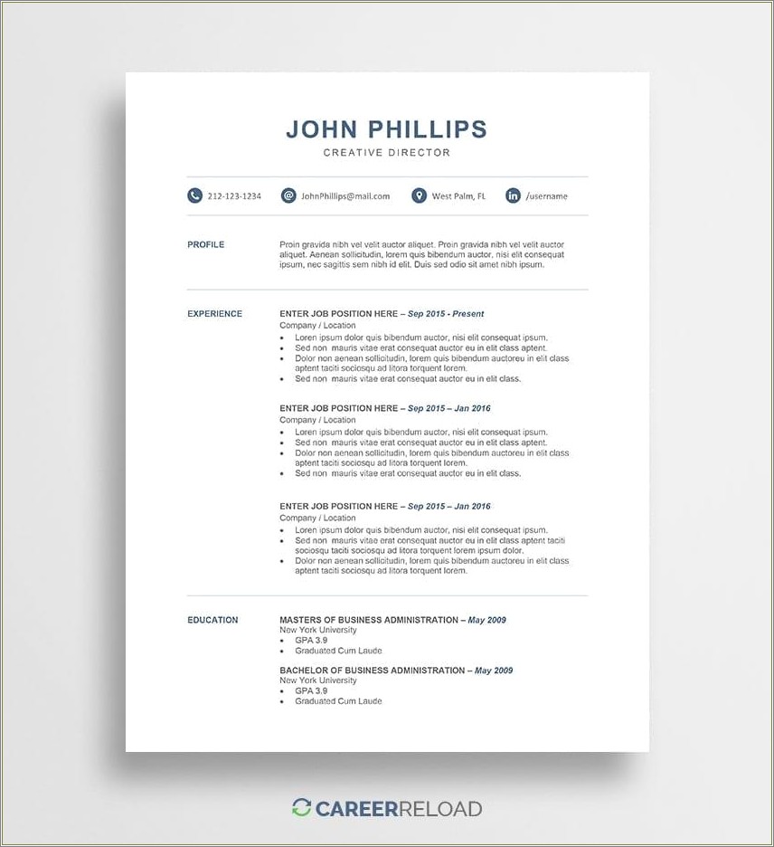 Word Document Downloadable Resume Templates Free