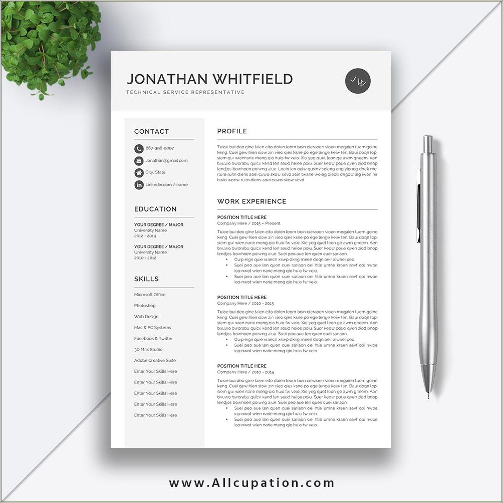 Word Resume And Cover Letter Template 2018