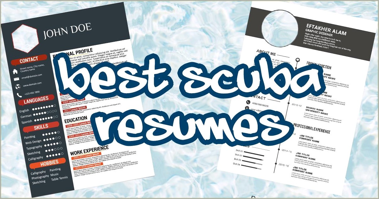 Word Template For Scuba Diving Resume