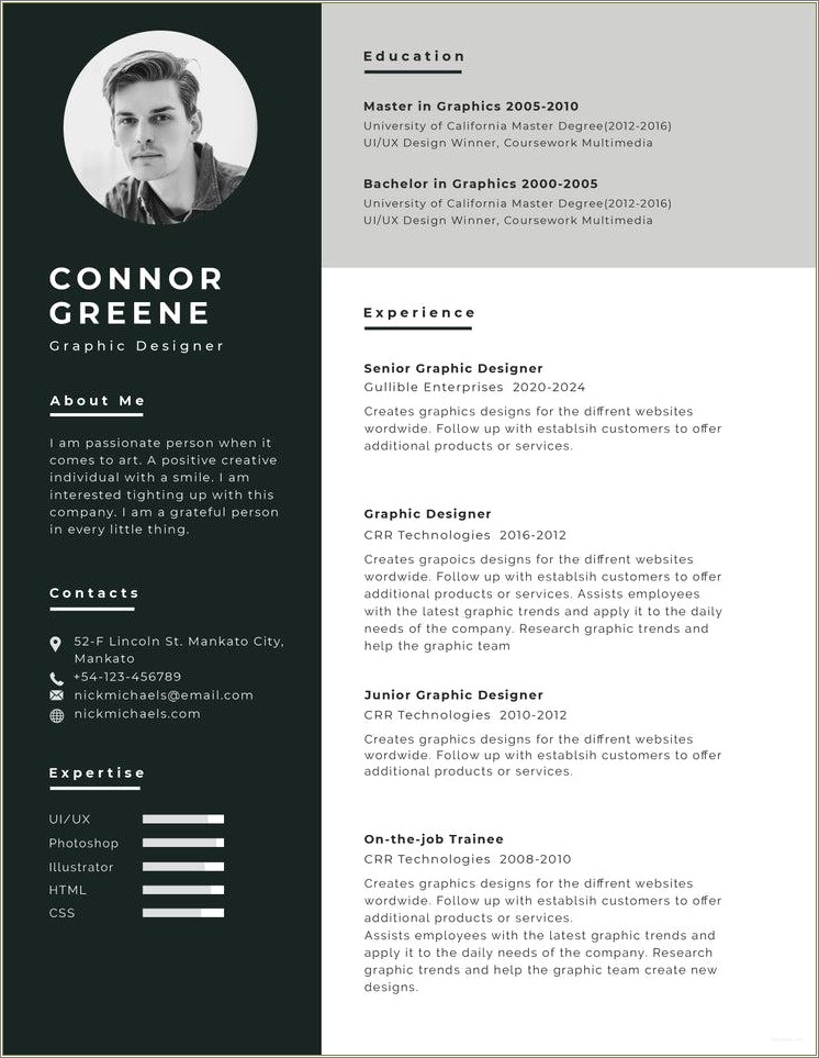 Words To Use In A Graphic Design Resume