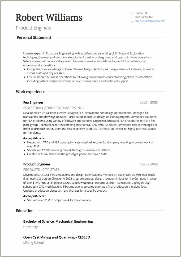 Work Experience For Freshers In Resume
