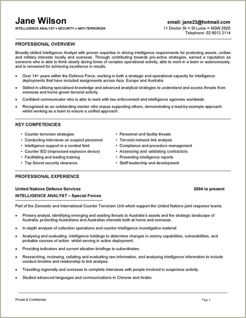 Work Experience Law Enforcementcyber Security Resume