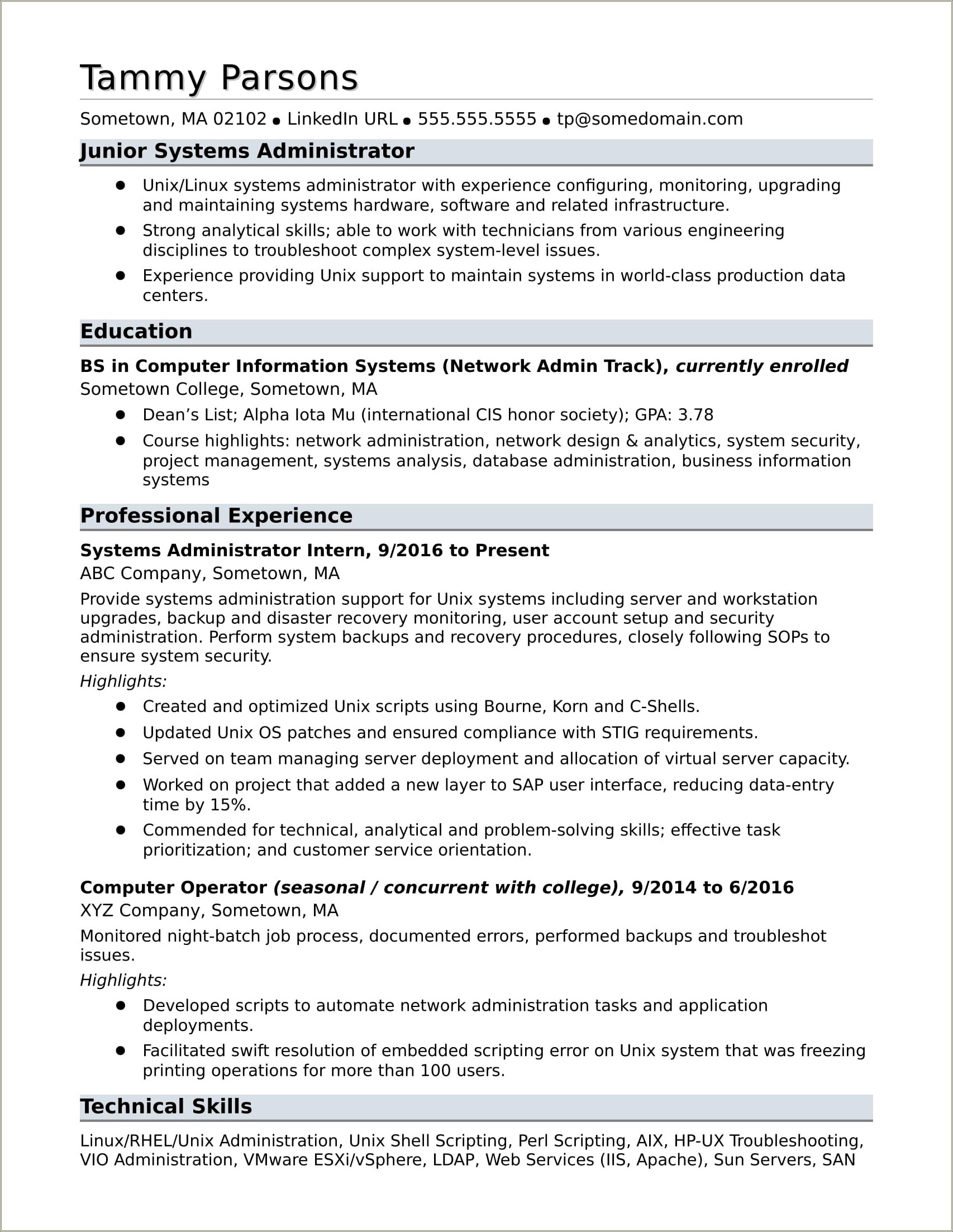 Work Experience On Resume With Application
