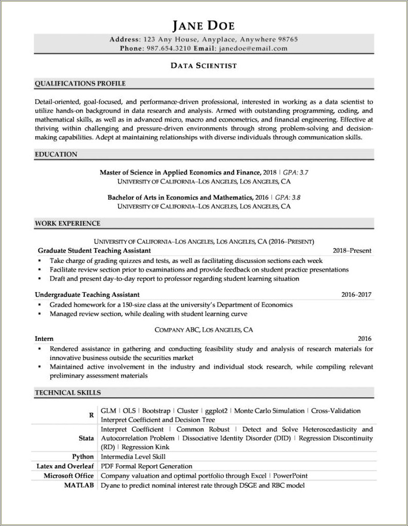 Work Number On Resume Work Or Cell