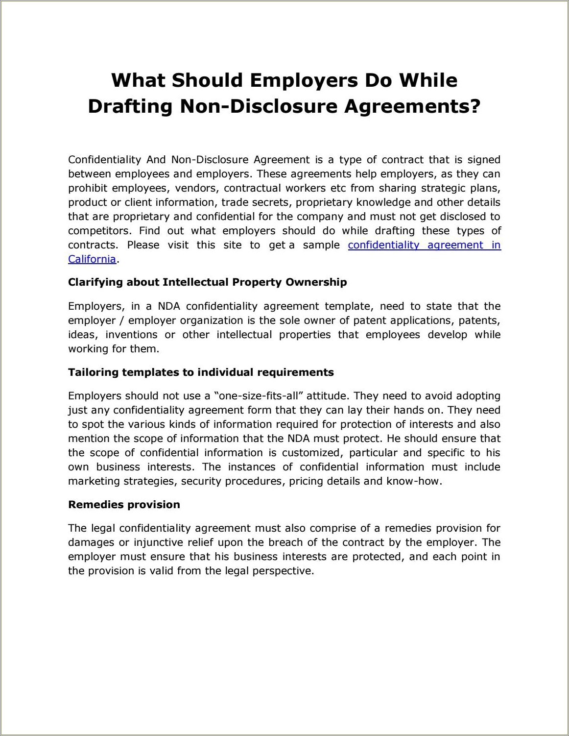 Working With Non Disclosure Agreement In Resume Writing