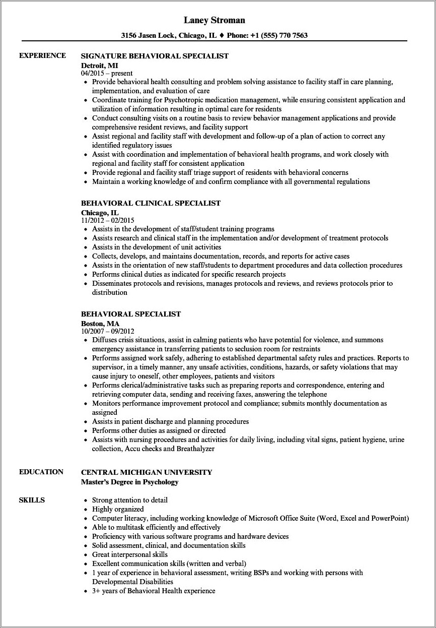 Working With People With Disabilities On Resume