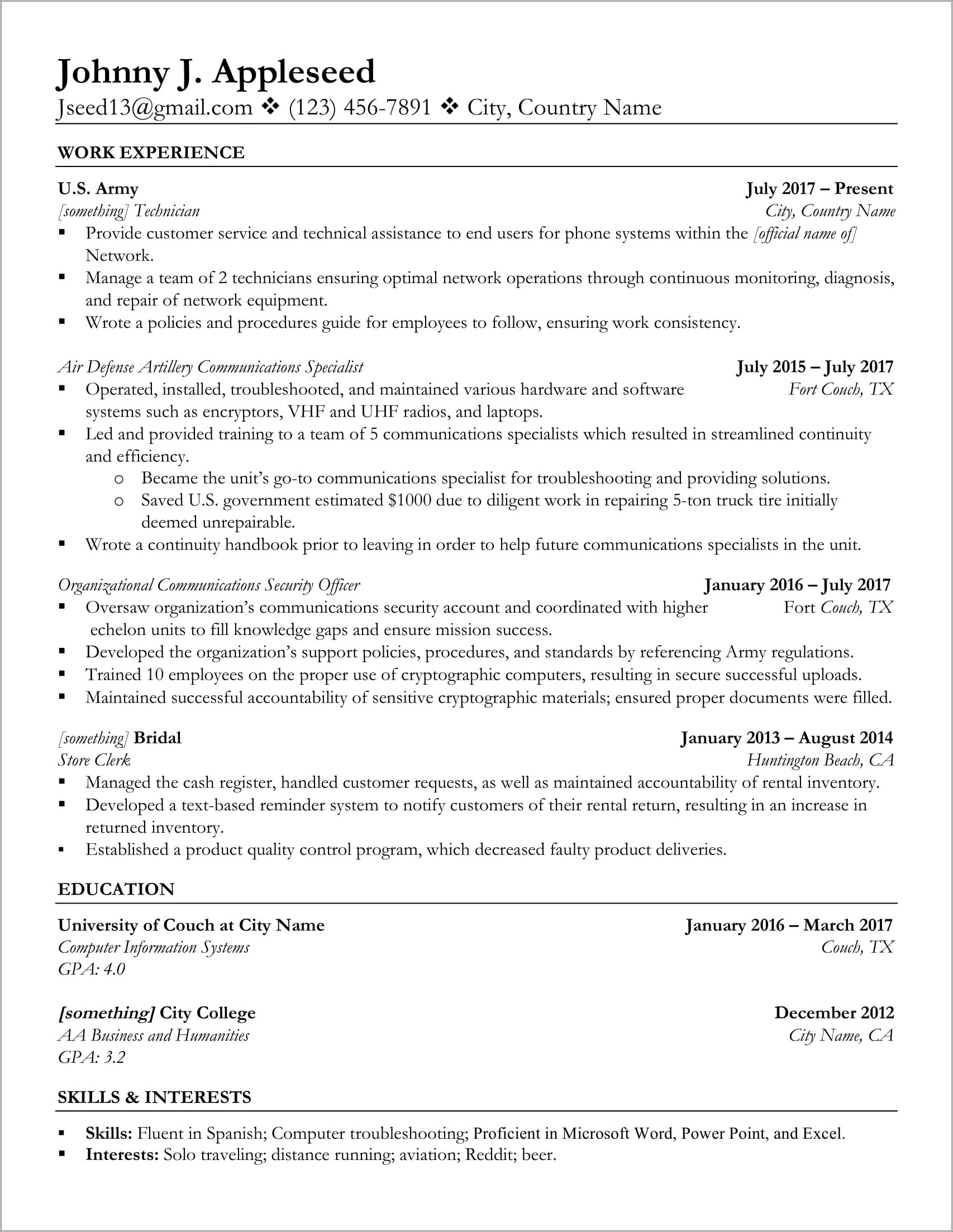 Would You Put Transfer College In Resume