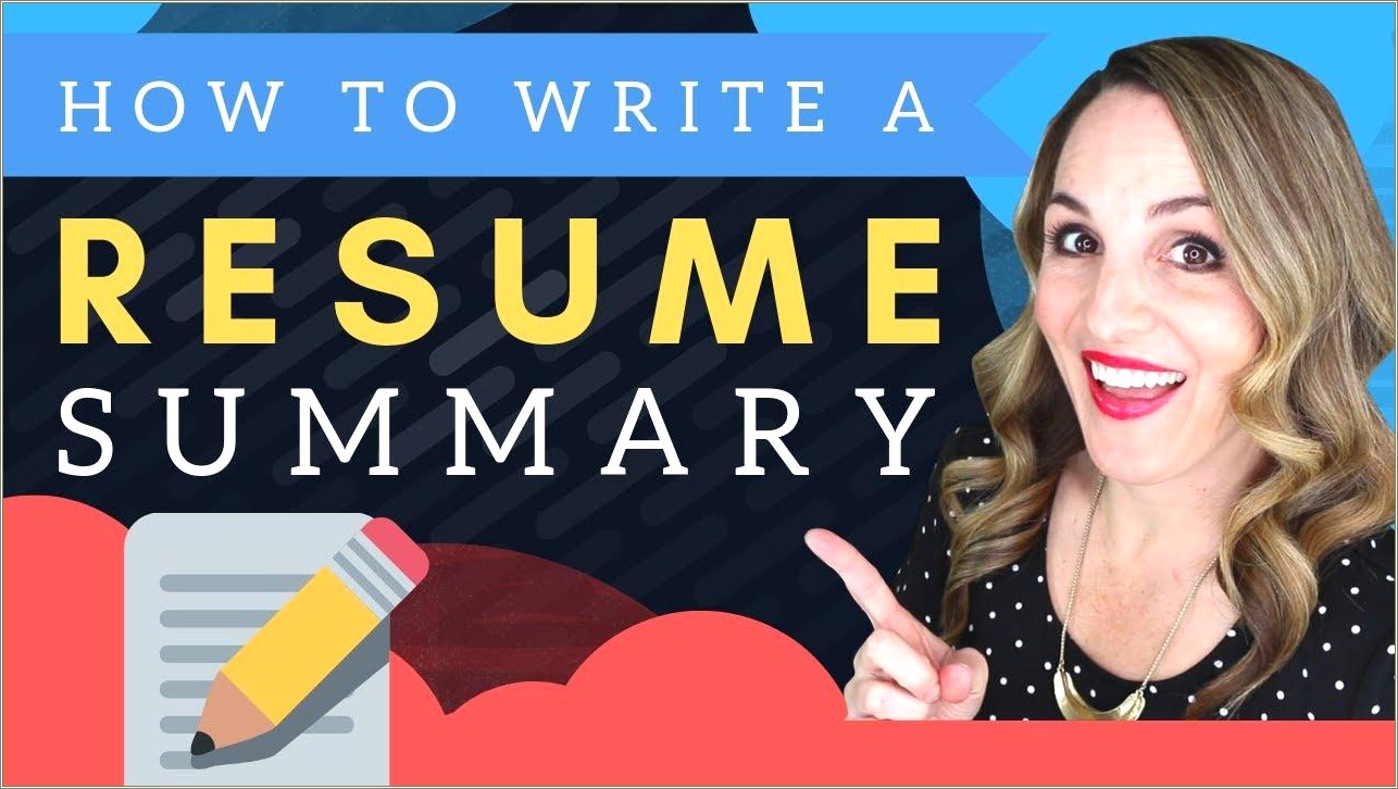 Write A Summary On A Resume