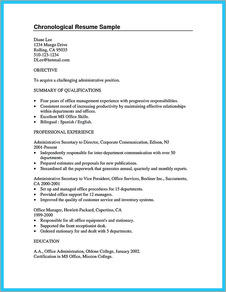 Writing A Executive Summary As A Student Resume
