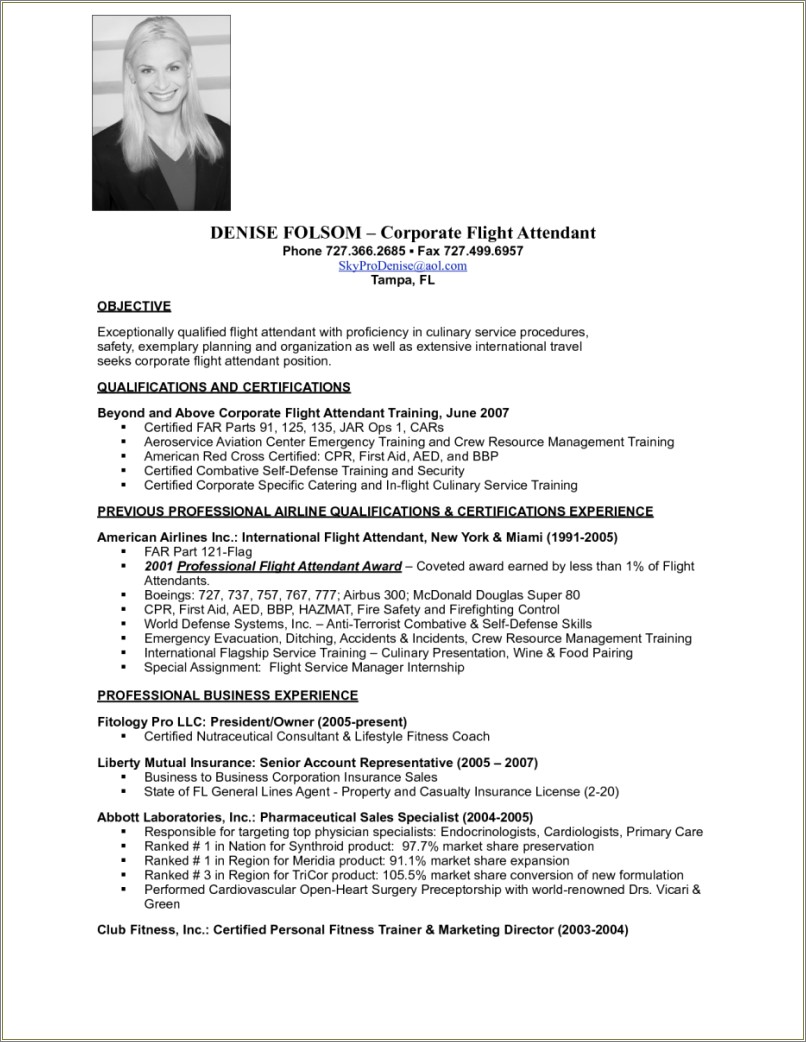Writing A Good Resume Objective Aviation