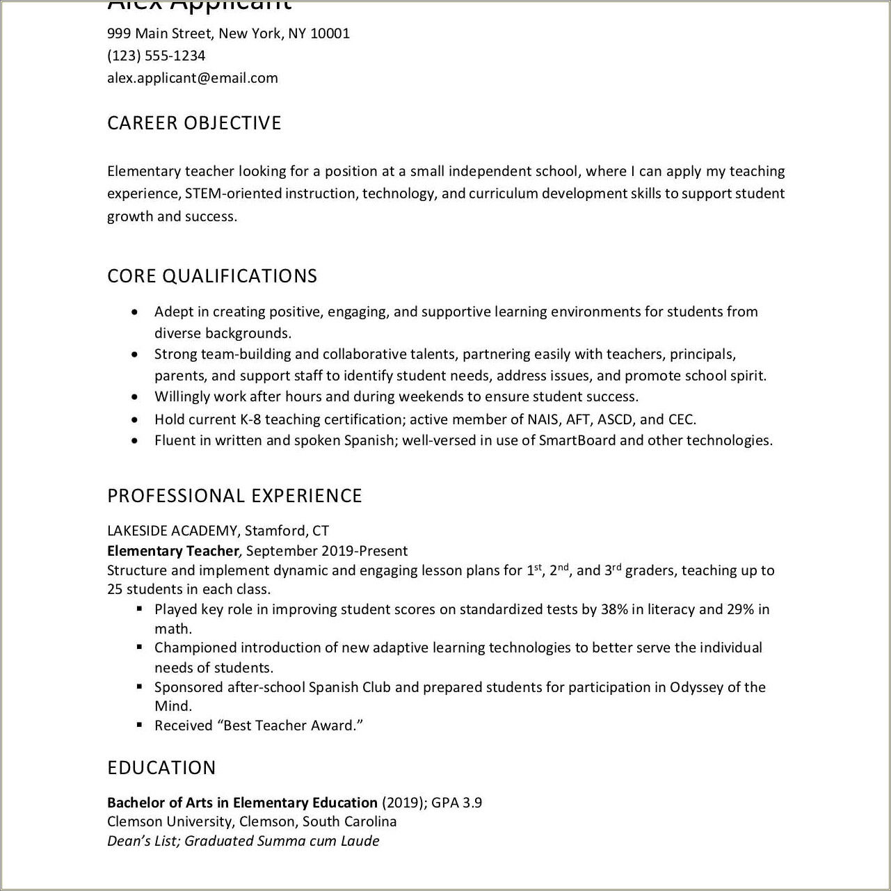 Writing A Job Objective For Resume