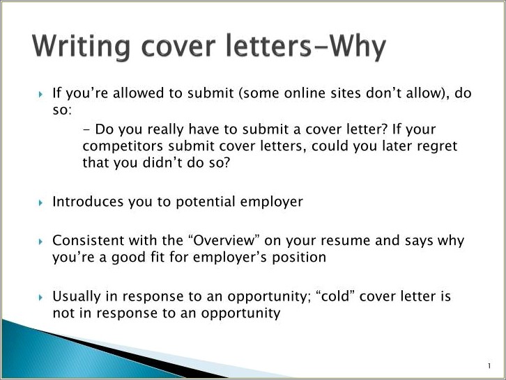 Writing A Resume And Cover Letter Ppt
