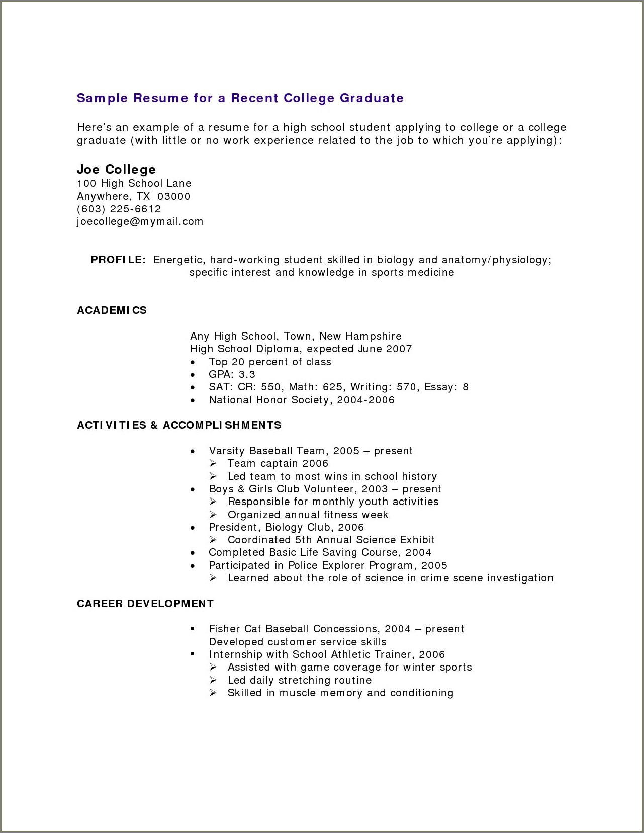Writing A Resume For A Biology Job