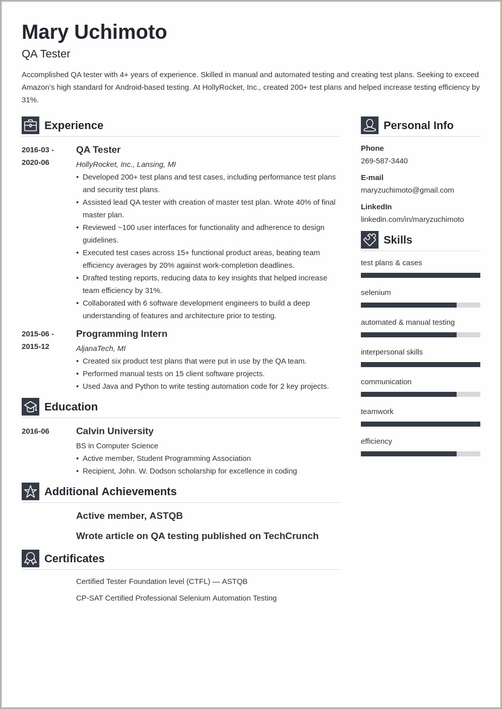 Writing A Resume For An Automation Job