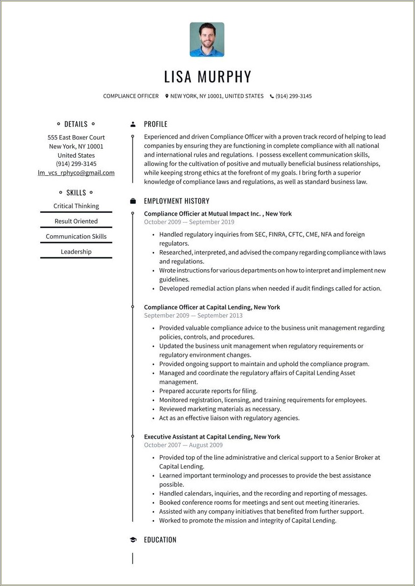 Writing A Resume Summary Of Qualifications