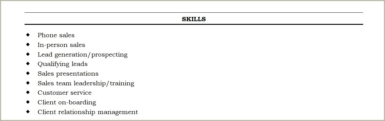 Writing The Skills Section Of A Resume